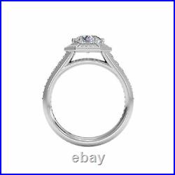 0.80 Ct Real Diamond Wedding Ring Solid 14K White Gold Band Size M N O P