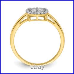 10K Yellow Gold Square Cubic Zirconia CZ Ring