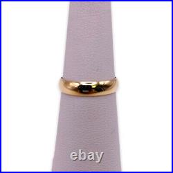 10k Yellow Solid Gold 4mm Plain Wedding Band Ring Size 6.75 (3015)