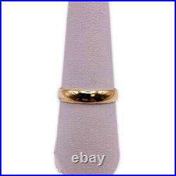 10k Yellow Solid Gold Wedding 4mm Band Ring, Size 9 (3012)