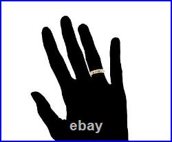 10k or 14k Solid Two Tone Gold'forever' Band Ring Jewelry