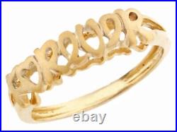 10k or 14k Solid Yellow Gold'forever' Band Ring Jewelry