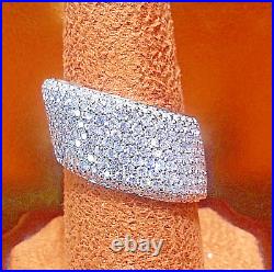 12.5grams of solid white gold band, with 1.90ct. Natural round diamonds