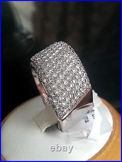 12.5grams of solid white gold band, with 1.90ct. Natural round diamonds
