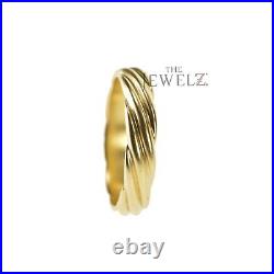 14K Solid Gold 5 Gms. Unique Wedding Band Ring Size-3 to 8 US- The Jewelz