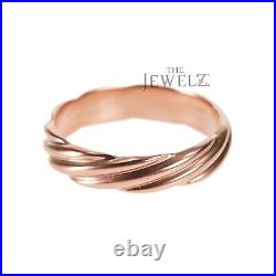 14K Solid Gold 5 Gms. Unique Wedding Band Ring Size-3 to 8 US- The Jewelz