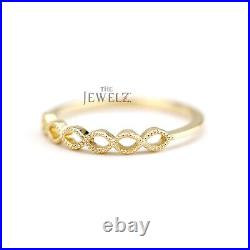 14K Solid Gold Hollow Marquise Shape Bezel Anniversary Band Ring The Jewelz