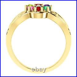 14K Solid Gold Mother's Day Ring 1 to 7 Birthstones, Moms family Jewelry Ring