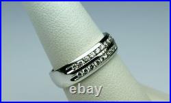 14K Solid White Gold Band 0.50 Ct Natural Diamond Wedding Mens Ring Size 10