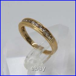 14K Solid Yellow Gold Diamond Band Ring 0.33 CT 2.7 Grams