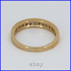 14K Solid Yellow Gold Diamond Band Ring 0.33 CT 2.7 Grams