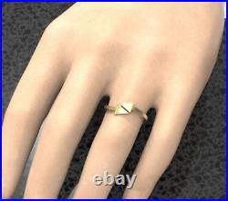 14k Solid Gold Arrow Ring Gold Triangle Adjustable Lucky Band