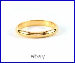 14k Solid Gold Classic Dome Ring Band Unisex Wedding Ring Simple Wedding Band