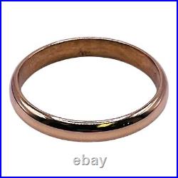 14k Solid Gold Plain 3.5mm Yellow Gold Wedding Band Ring Size 10