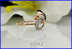 14k Solid Gold Tiny Diamond Ring Natural Diamond Gold Ring Small Finger Ring