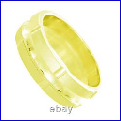 14k Solid Yellow Gold 7mm Unisex Wedding Band Ring