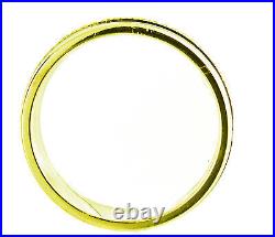 14k Solid Yellow Gold 8mm Wide Unisex Wedding Band Ring