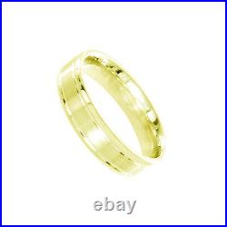 14k Solid Yellow Gold Unisex 5.5mm Wedding Band Ring