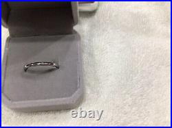 14k Solid white gold 2mm wedding band ring size 7