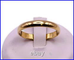 14k Yellow Solid Gold Plain Wedding 3mm Band Ring Size 9, (2993)