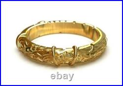18K Gold Band Ring Wedding ring Solid 18k gold band ring Unique gold ring