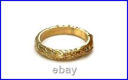 18K Gold Band Ring Wedding ring Solid 18k gold band ring Unique gold ring