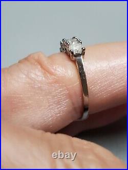 1.00 Ct Genuine Diamond 18kt Solid White Gold Band Engagement Ring Size 7