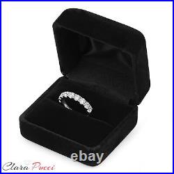 1.0ct Round Cut Simulated Stackable Petite Anniversary Band 14k White Solid Gold