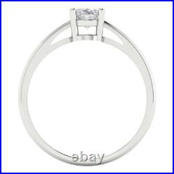 1.2ct Oval Promise Simulated Engagement Wedding Ring Band 14k White Solid Gold