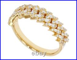 1.86ct Natural Round Diamond 14K Solid Yellow Gold Wedding Anniversary Band Ring