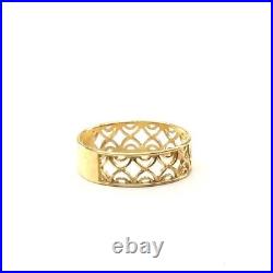 22K Solid Gold Ladies Floral Band r2326
