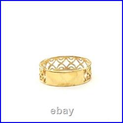 22K Solid Gold Ladies Floral Band r2326