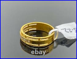 22k Solid Gold Designer Zircon Band r2396