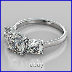4.00 Ct Round Cut Lab Created Proposal Band Set Ring 14k Real Solid White Gold 7