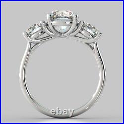 4.00 Ct Round Cut Lab Created Proposal Band Set Ring 14k Real Solid White Gold 7