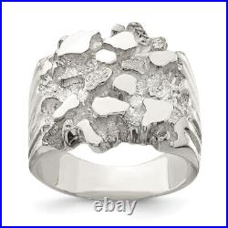 925 Sterling Silver Mens Nugget Ring