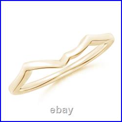 ANGARA Contoured Comfort Fit Wedding Band for Her in 14K Solid Gold
