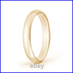 ANGARA High Dome Classic Comfort Fit Wedding Band in 14K Solid Gold