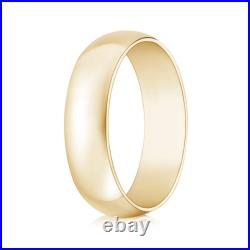 ANGARA High Polished Domed Men's Comfort Fit Wedding Band in 14K Solid Gold