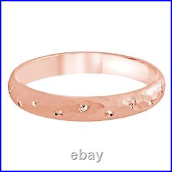Beautiful Engagement Band Solid 14K Rose Gold Size L M N O P