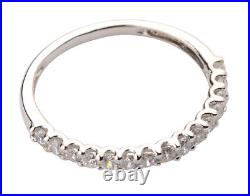 D/VVS1 Round Shape 0.85Ct With Accents Women's Band In 14KT Solid White Gold