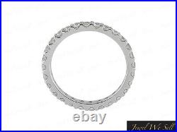 Genuine 1.00 Ct Round Cut Diamond Eternity Band Ring Solid 10k White Gold GH I1