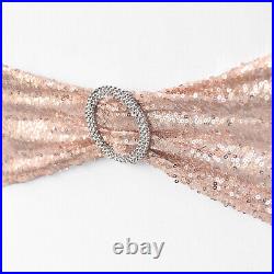 Glitter Sequin Chair Bands With Buckle Events Wedding Decor Christmas Dinner