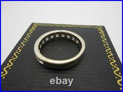 Gorgeous 14k Solid White Gold 1.00ctw Brilliant Cut 11 Diamond Band Ring Size 5