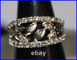 Halloween Gift 0.66ct Natural round Diamond 14k solid yellow gold band ring