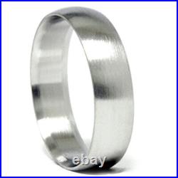 Mens Solid 14k White Gold 6mm Designer Chad Ra Wedding Band Ring