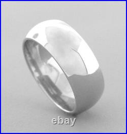 New 14k White Solid Gold 7mm Comfort Band Wedding Ring All Sizes 4,5,6,7,8,9+10