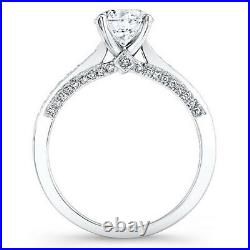 Real 0.64 Ct Round Diamond Engagement Ring Solid 14K White Gold Band Size M N P