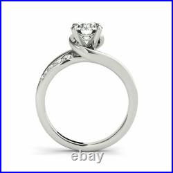 Real 0.65 Ct Diamond Engagement Ring Solid 14K White Gold Band Size M N O P