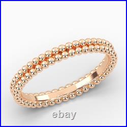 Rose Gold Band Certified Hallmarked Solid 14K For Mens 3 MM Size 9.5 10 10.5 11